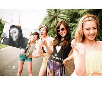 photomontage with the girls of snsd