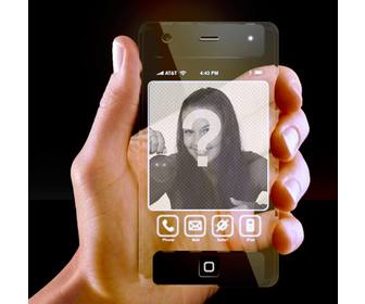 transparent mobile with ur photo
