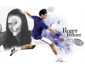 collage of roger federer