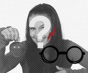 sticker with harry potterquots glasses and scar