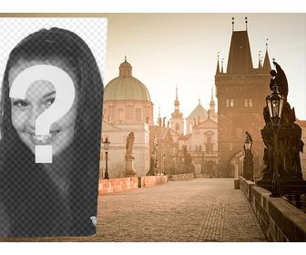 postcard to put ur picture in prague image