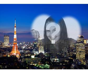 postcard with picture of tokyo