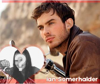photo montage with ian somerhalder and heart with ur photo