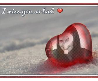 photomontage with text i miss u bad