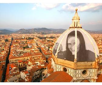 postcard to put ur photo on the italian dome