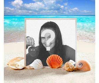 marine photo frame to put ur photo on beach