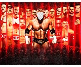 photomontage to put your face on wrestler with striking effect