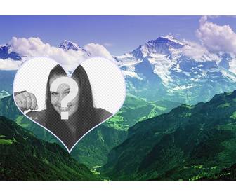 collage to put ur photo in landscape with mountains