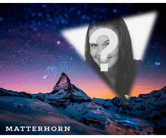 postcard of the matterhorn with ur photo