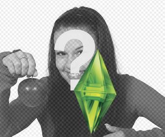 sticker of the green rhombus from the sims