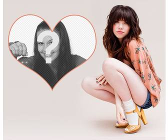 photomontage with carly rae and ur picture in heart