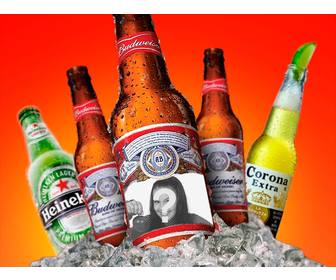 photomontage to put ur photo on beer