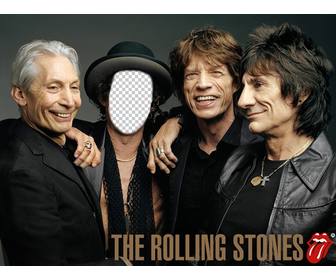 photomontage of the rolling stones to personify with ur photo