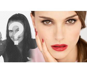 photomontage to pose with actress natalie portman