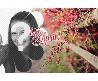 spring wallpaper with the text hello april