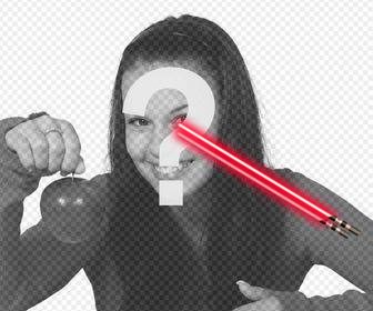 sticker of red sith lightsaber for ur photo