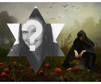 photomontage with hooded man to put ur photo