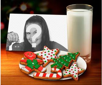 christmas collage to put ur photo with gingerbread cookies