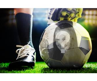 photomontage to put ur photo on soccer ball