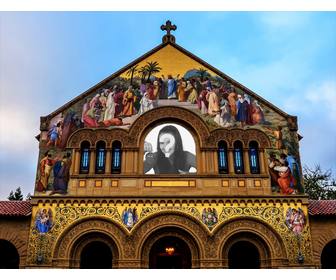 special photomontage to put ur photo on the glass of church