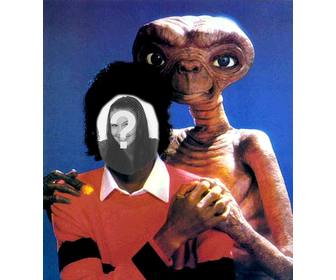 michael jackson with et michael jackson montage of ur photo