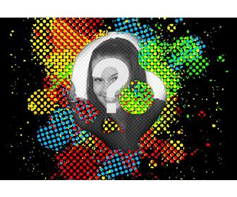 put your photo with skull and background colors