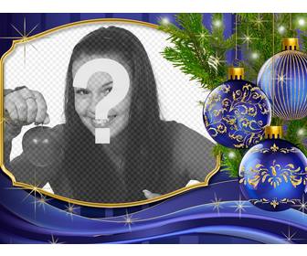 put ur picture next to this christmas card with ornaments