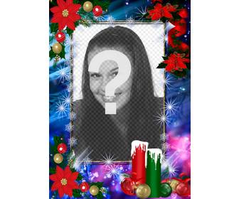photo frame decorated for christmas and u can customize with ur photo