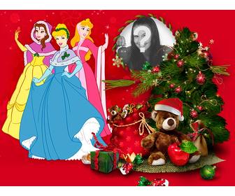 photomontage children christmas with cinderella