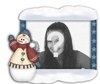 frame ur photos with christmas snowman u can do online and put ur photo