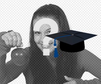 photomontage of academic hat to put on ur photos