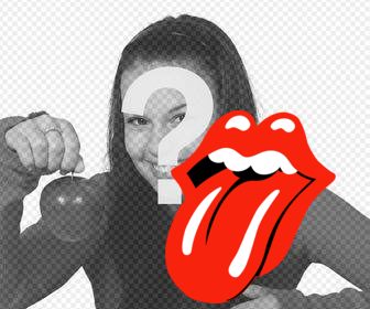 photomontage of the rolling stones tongue that u can put in ur photos as sticker