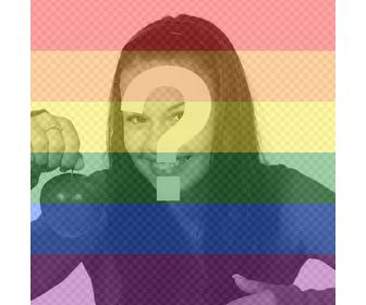 put the gay pride arcoriris flag on your photo online