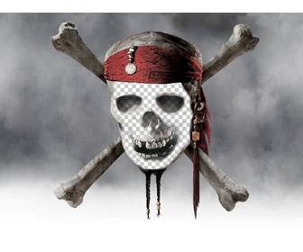 photomontage of pirate skull to put picture of your face