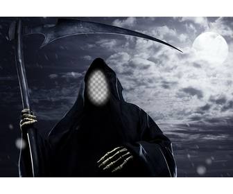 photomontage to put your face in the dark reaper