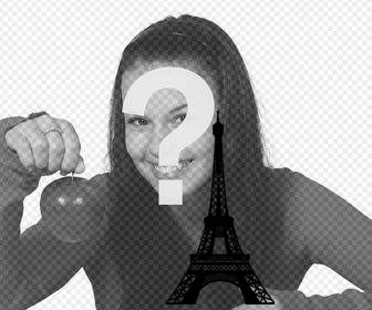 eiffel tower sticker to put on ur profile picture with our online editor