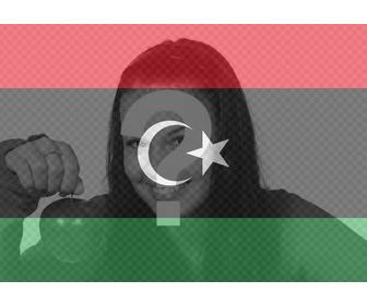 photo effect of the flag of libya for ur photo