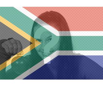 photo effect of the south african flag for ur photo