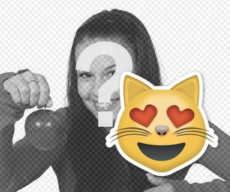 cat emoticon sticker for ur photos