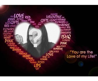 photo effect of love with words to ur photo