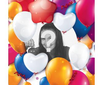 photo effect with celebration balloons for ur photo