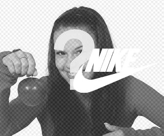 sticker of the nike logo to put on ur pictures