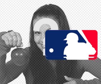 logo sticker of major league baseball for ur photo