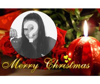 christmas photo effect with candle for ur photo
