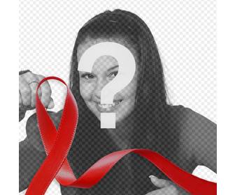 red ribbon against aids to put in ur photo online