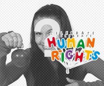 sticker with balloons of human rights for ur photo