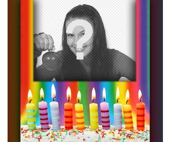 photo effect with birthday candles for ur photo