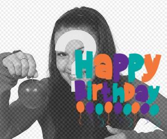 sticker of happy birthday to put on your photos