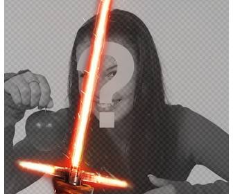 photo effect of kylo ren lightsaber for ur photo