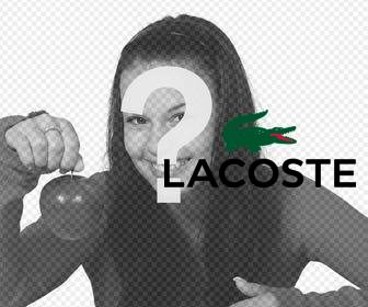 sticker of lacoste logo to put on ur pictures